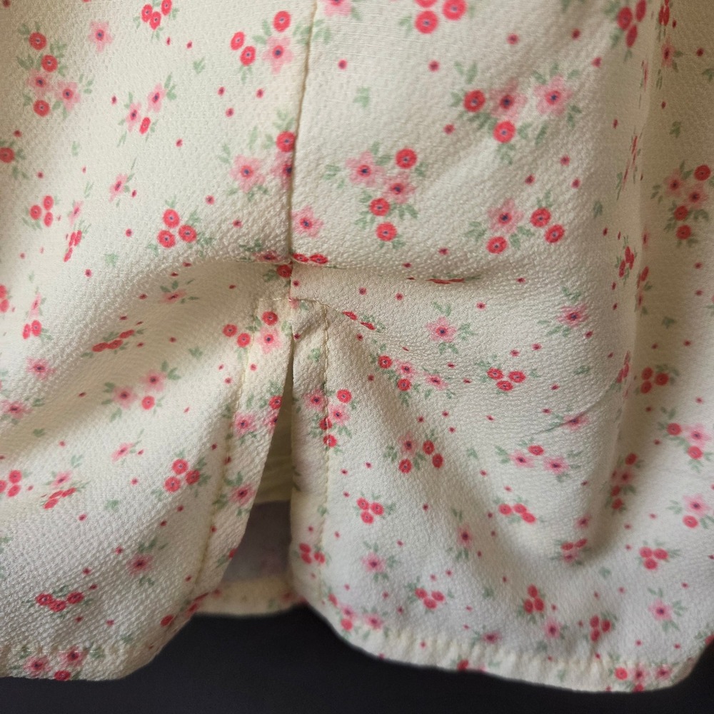 Princess Polly‎ Yellow Floral Ruched Bust Mini Dress US 6 Sundress Summer Slit - Picture 3 of 8